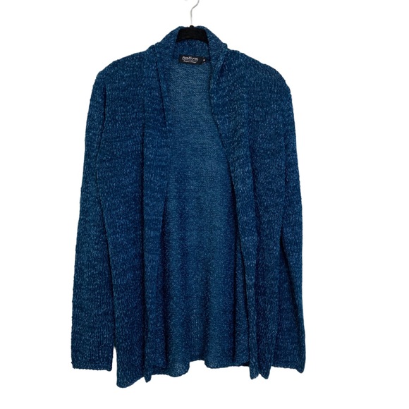 Natura Sweaters - NEW Portugal Blue Sweater Cardigan size Medium